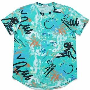 Vibrant Teal Graphic Tee